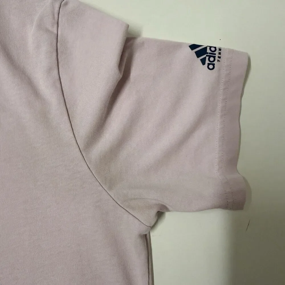 Adidas Aeroready  Tennis Graphic T Shirt Pink Men M GUC